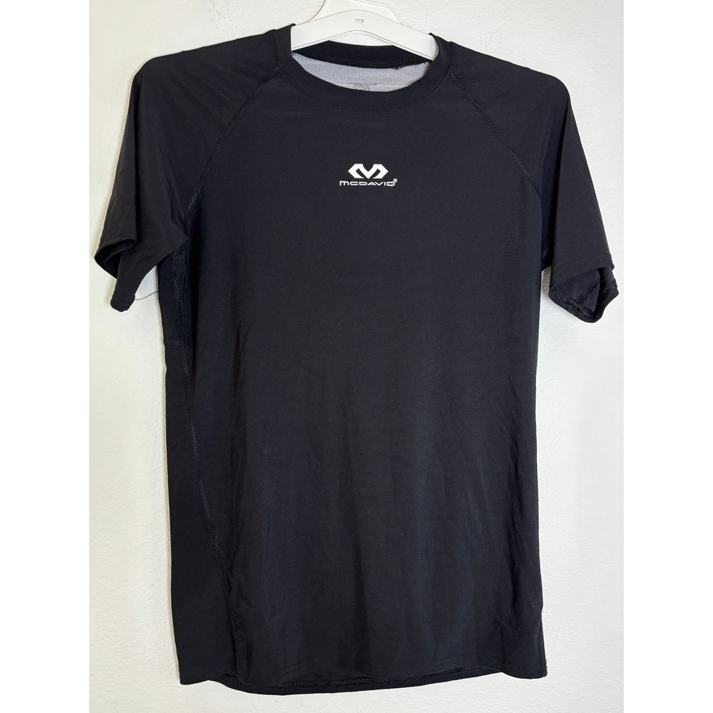 McDavid‎ Mens Compression Shirt Large Black Short Sleeve Athletic Mesh Back Top